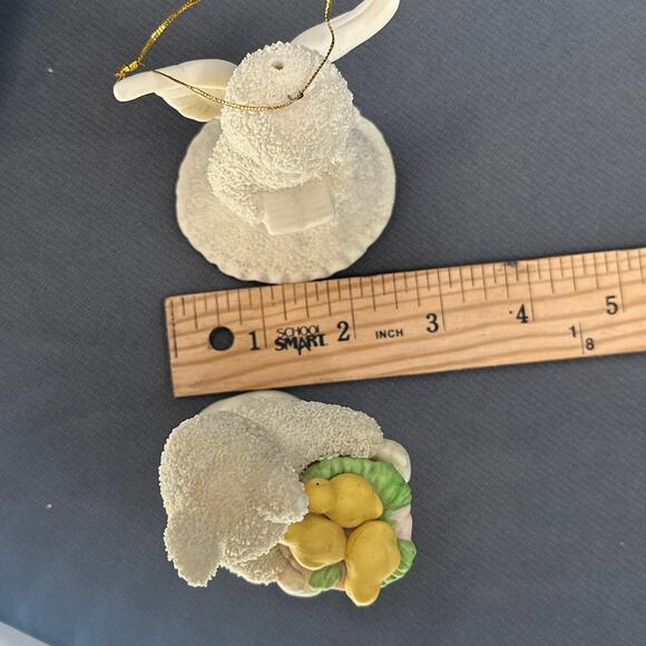 VTG Dept 56 Snowbabies A Basket of Joy Lincolnshirt Snowjade Angel Ornament Lot - Picture 15 of 16